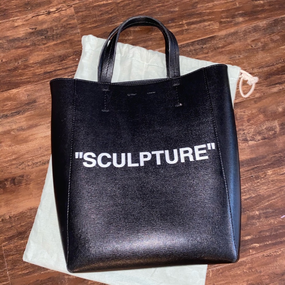 Off White Leather Tote